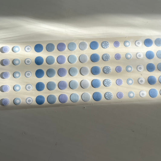 Rollo washi troquelado de pegatinas circulares con diseño multicolor