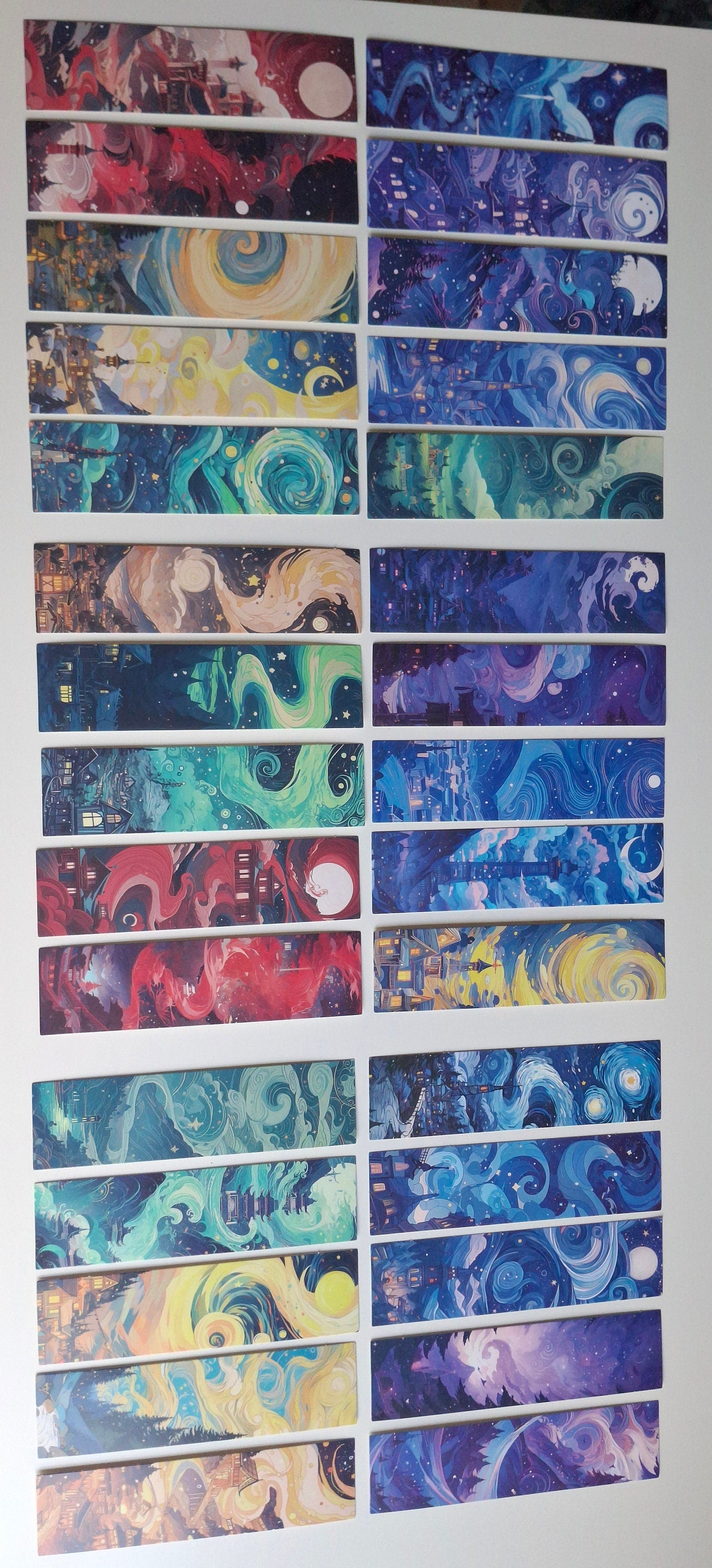 10pcs Dreamland Bookmark Set, Abyss and stars colourful bookmark fantasy
